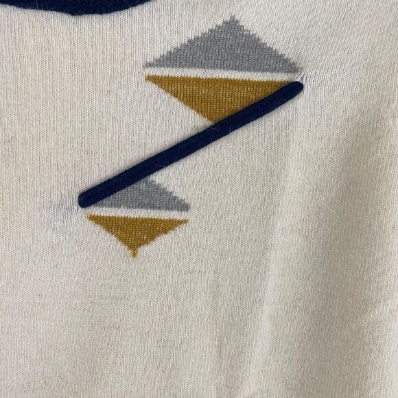 Vintage Douglas Marc Lambs Wool Fur Fiber Abstract Sweater Small 70s - Picture 4 of 11